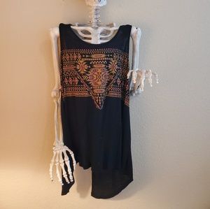 Rustic Tribal Print Muscle Tee